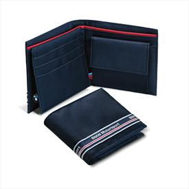 View 80212318271 Dark blue nylon wallet with two notes compartments, three card slots and a section for coins. Velcro-« closure. Material: nylon. Dimensions (L x H): 5.1" x 3.7". Full-Sized Product Image
